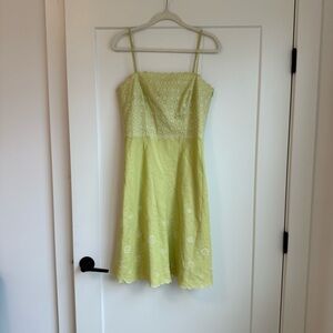 ANN TAYLOR EMBROIDERED LINEN DRESS SIZE 6
